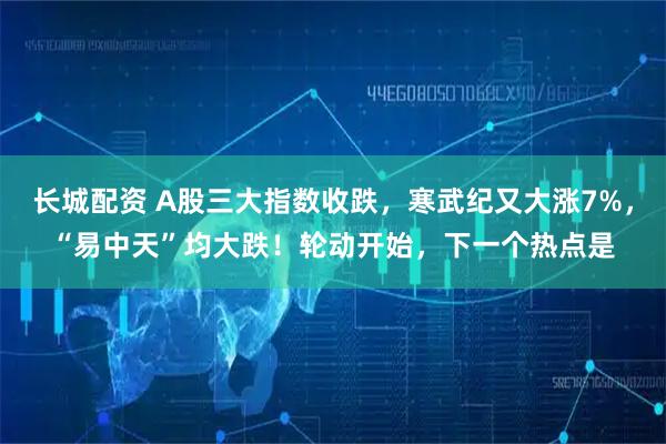 长城配资 A股三大指数收跌，寒武纪又大涨7%，“易中天”均大跌！轮动开始，下一个热点是