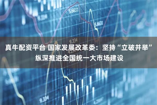 真牛配资平台 国家发展改革委：坚持“立破并举” 纵深推进全国统一大市场建设